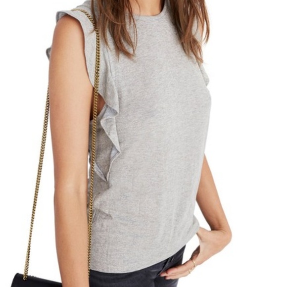 Madewell Metallic Ruffle Tank! - Picture 2 of 6